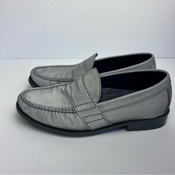 Cole Haan Nike Air Grey Silver Metallic Oxford Penny Loafer Men’s 9M